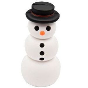 Snowman with Top Hat Stress Reliever Squeeze Toy