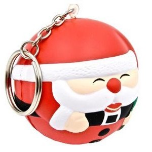 Santa Ball Key Chain Stress Reliever Squeeze Toy