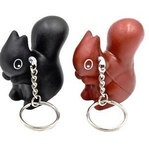 Squirrel Key Chain Stress Reliever Squeeze Toy