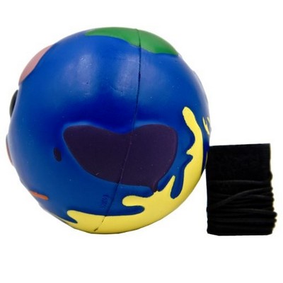 Multicolored Earth Ball Yo-Yo Stress Reliever Squeeze Toy