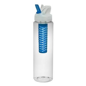 32 Oz. PET Clear Bottle w/Freedom Lid & Clear Infuser Basket & Spout Color