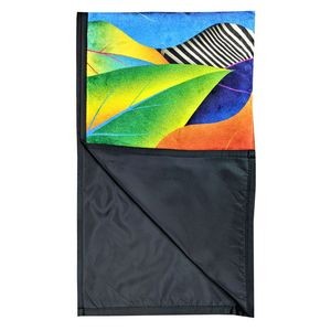 Micro-Plush Picnic (50"x60") Blanket w/Black Backing - Domestically Decorated