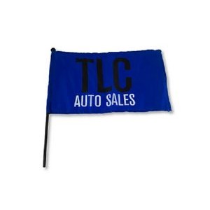 75D Polyester Waving Flag w/ Pole (Priority - 15"x9" Flag/16" Pole)