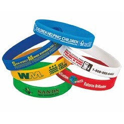 1/2" Screen Printed Silicone Awareness Bracelets (Priority)