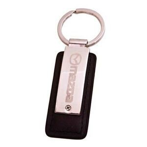 Rectangular Keychain w/ Leather Accent (Priority)