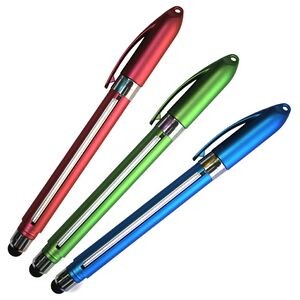 Stylus Banner Pen w/ Hook Curved Clip & Gel Ink (Priority)