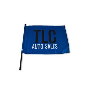 75D Polyester Waving Rally Flag (Priority - 22"x17" Flag/24" Pole)