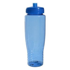 28 Oz. Eco Poly-Clear PET Sports Bottle w/Push Pull Lid