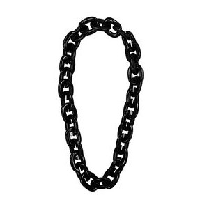 36" Chain Link Beads - Black