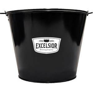 5 QT Black Galvanized Bucket w/Metal Handle