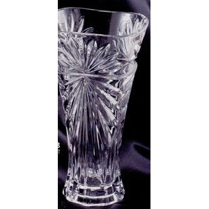 Small Crystal Vase w/ Oblong Top (10")