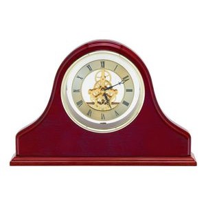 9" x 12" Benjamin Rosewood Mantle Clock w/Gold Accents