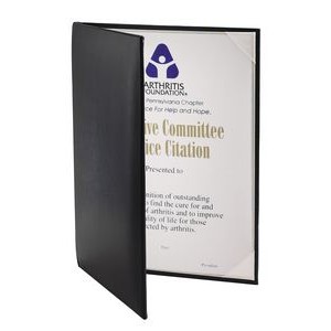 Navy Blue Padded Certificate Holder w/ Clear Acetate