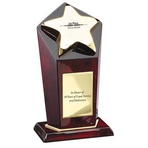 Star Award on Rosewood Tower Base