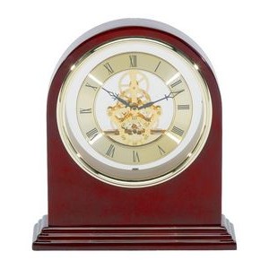 8 3/4" x 6 5/8" Plymouth Rosewood Clock