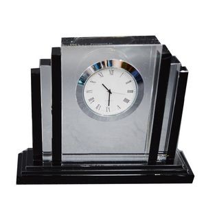 Clear/Black Crystal with Clock