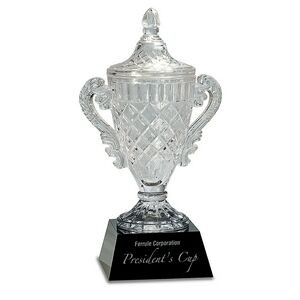 Crystal Cup on Black Pedestal Base (14")