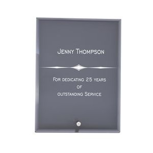 Standing Smoked Glass Plaque
