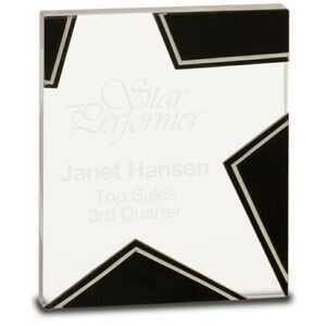 Black & Silver Glass Star Award