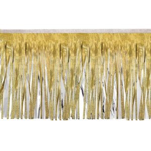 Victory Corps Embossed Gold & Metallic Silver Fringe (15")