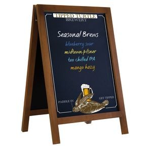32" Deluxe Wood A-Frame Imprinted Chalkboard Kit