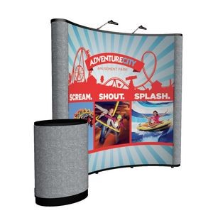 8' Curved Show 'N Rise Floor Display Kit (Mural with Fabric)