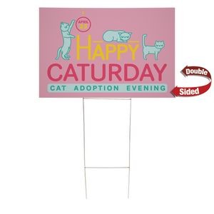 24" x 18" Corrugated Plastic Sign Kit (Double-Sided)