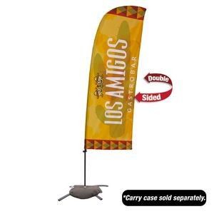 7.5' Value Blade Sail Sign Flag Kit Double-Sided Cross Base