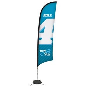13' Premium Razor Sail Sign Flag, 1-Sided, Scissor Base