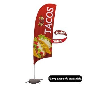 10.5' Value Razor Sail Sign Flag - 2-Sided with Cross Base