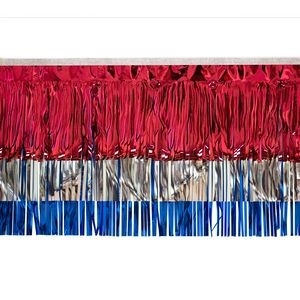 Victory Corps Metallic Red, Silver & Blue Fringe (15")