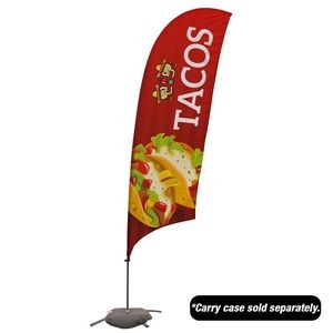 10.5' Value Razor Sail Sign Flag - 1-Sided with Cross Base