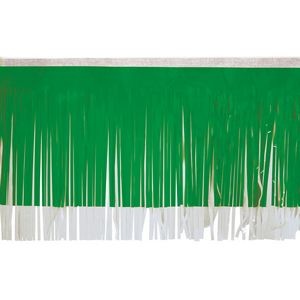 Victory Corps Standard Grass Green & White Fringe (15")