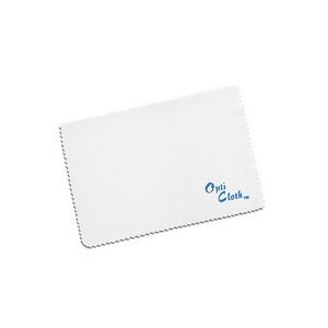 Deluxe 3.5" x 5" White OptiCloth with Silk Screened Imprint