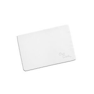 Deluxe 3.5" x 5" White Color OptiCloth with Laser "Engraved" Imprint
