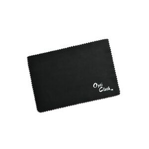 Deluxe 3.5" x 5" Black OptiCloth with Silk Screened Imprint