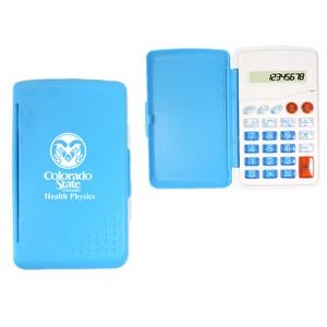 8 Function Pocket Sized Calculator W/ Cover-Sky Blue