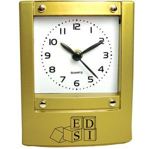 Square Desktop Alarm Clock (Gold)
