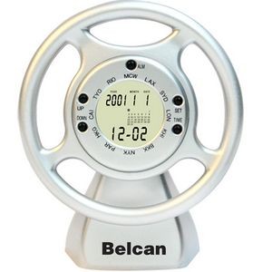 Steering Wheel Clock/ Calendar-SILVER
