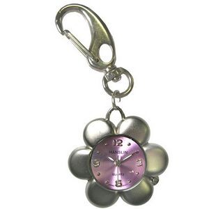 Lavender Flower Shape Key Chain Quartz Watch