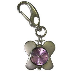 Lavender Butterfly Shape Key Chain Quartz Watch