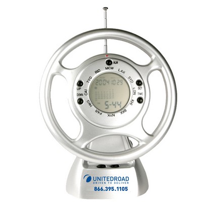 Steering Wheel Clock Radio-SILVER