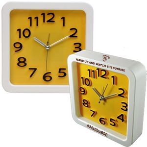 Large Retro Look Analog Alarm Clock (Yellow)
