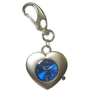Dark Blue Heart Shape Key Chain Quartz Watch