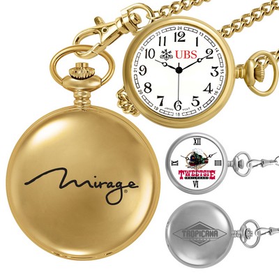 Gold or Silver Pocket Watch w/Chain