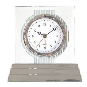 Square Quartz Movement Alarm Clock with Sweep Second Hand