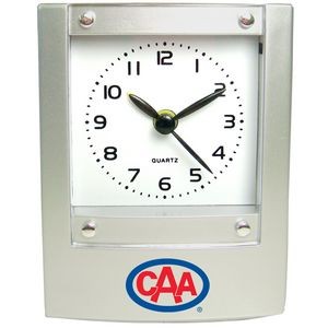 Square Desktop Alarm Clock (Silver)