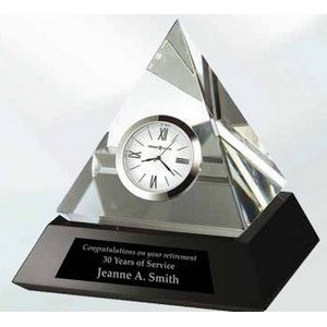 Prism Crystal Award Clock