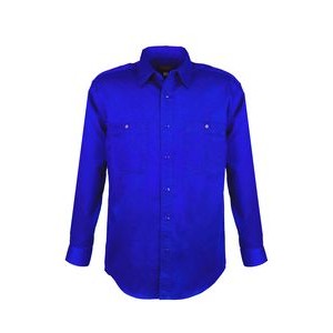 Men's Cotton Blend Twill Long Sleeve Shirt Tall (Royal Blue) (LT-3XLT)