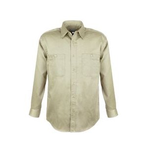 Men's Cotton Blend Twill Long Sleeve Shirt Tall (Stone) (LT-3XLT)